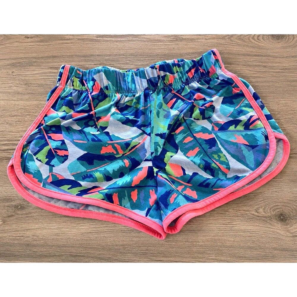 Cat & Jack Girls Abstract Multicolor Sleepwear Shorts Size 8 Elastic Waist